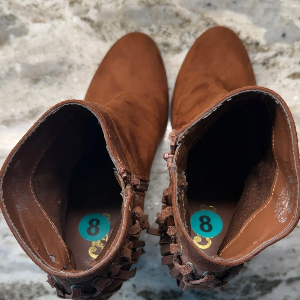 Carlos Santana Suede Fringe Ankle Booties  western  festival Coachella western🦋 - Picture 6 of 6